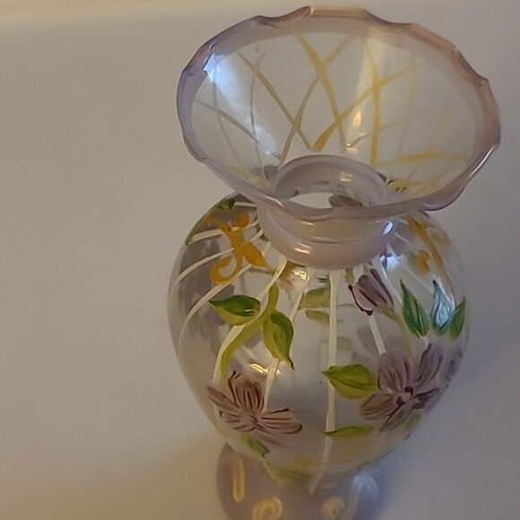 Tracy Porter Floral Painted Glass Vase - Picture 3 of 6